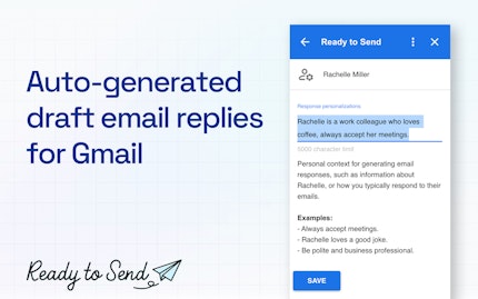 Auto-generated draft email replies for Gmail