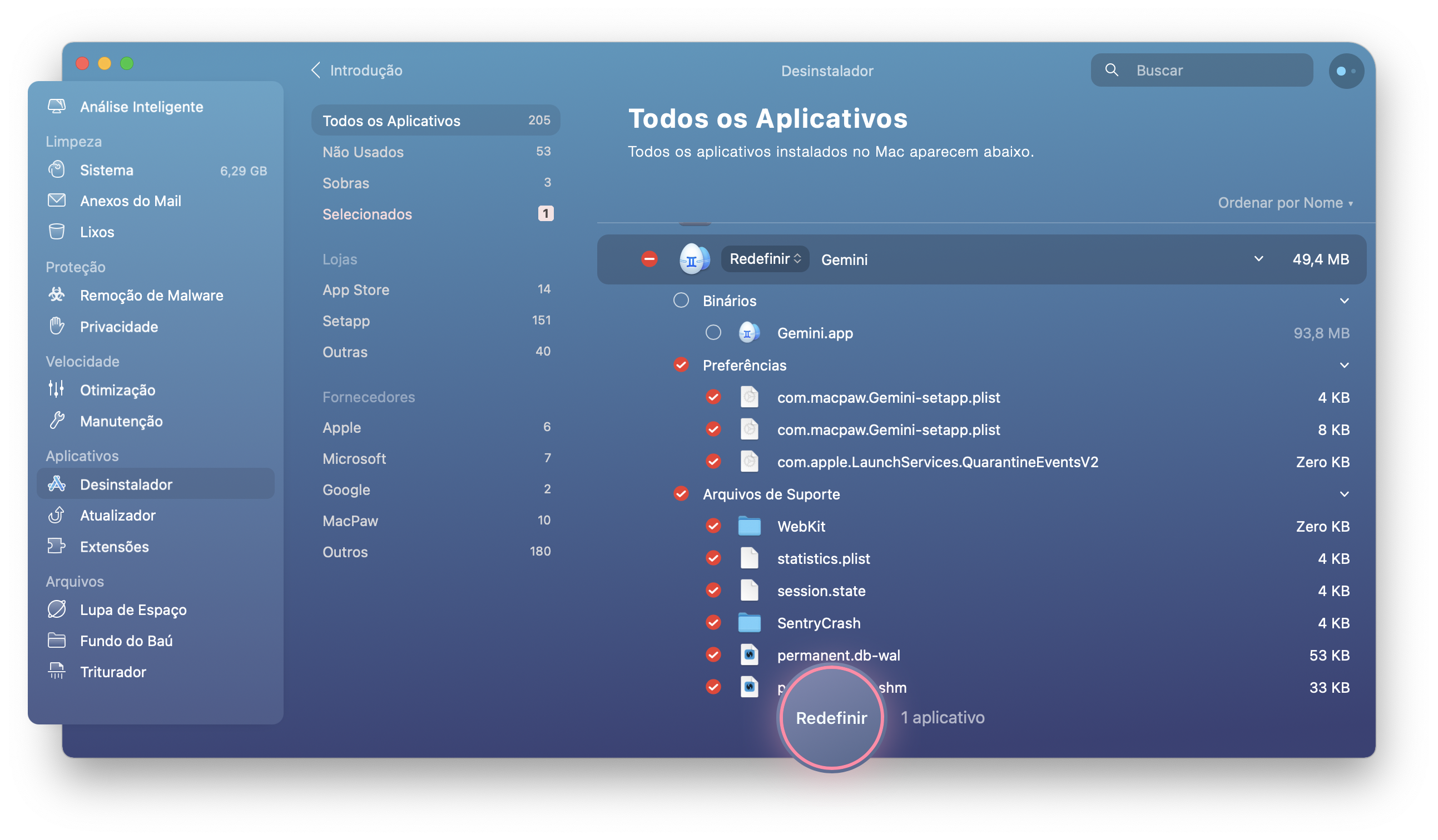 Redefinir apps aos ajustes de fábrica Redefinir apps aos ajustes de fábrica